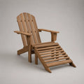 Sedia da giardino reclinabile 120 cm 70 cm 95 cm in legno massello naturale con poggiapiedi estraibile struttura a doghe